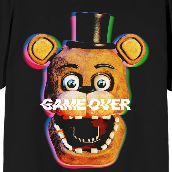 Five Nights At Freddys Freddy Fazbear T-Shirt Blue Shadow Horror Game Graphic 05 - Picture 2 of 5